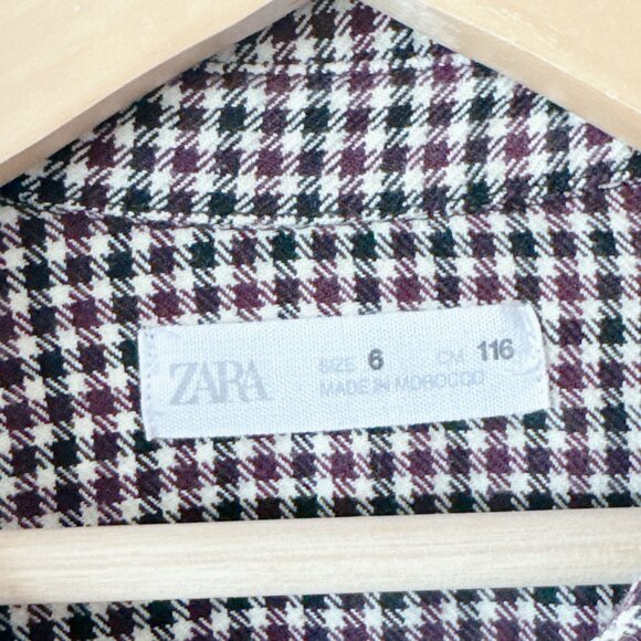 Zara Dress 6 years Collared long sleeve dress patterned - Picture 15 of 15